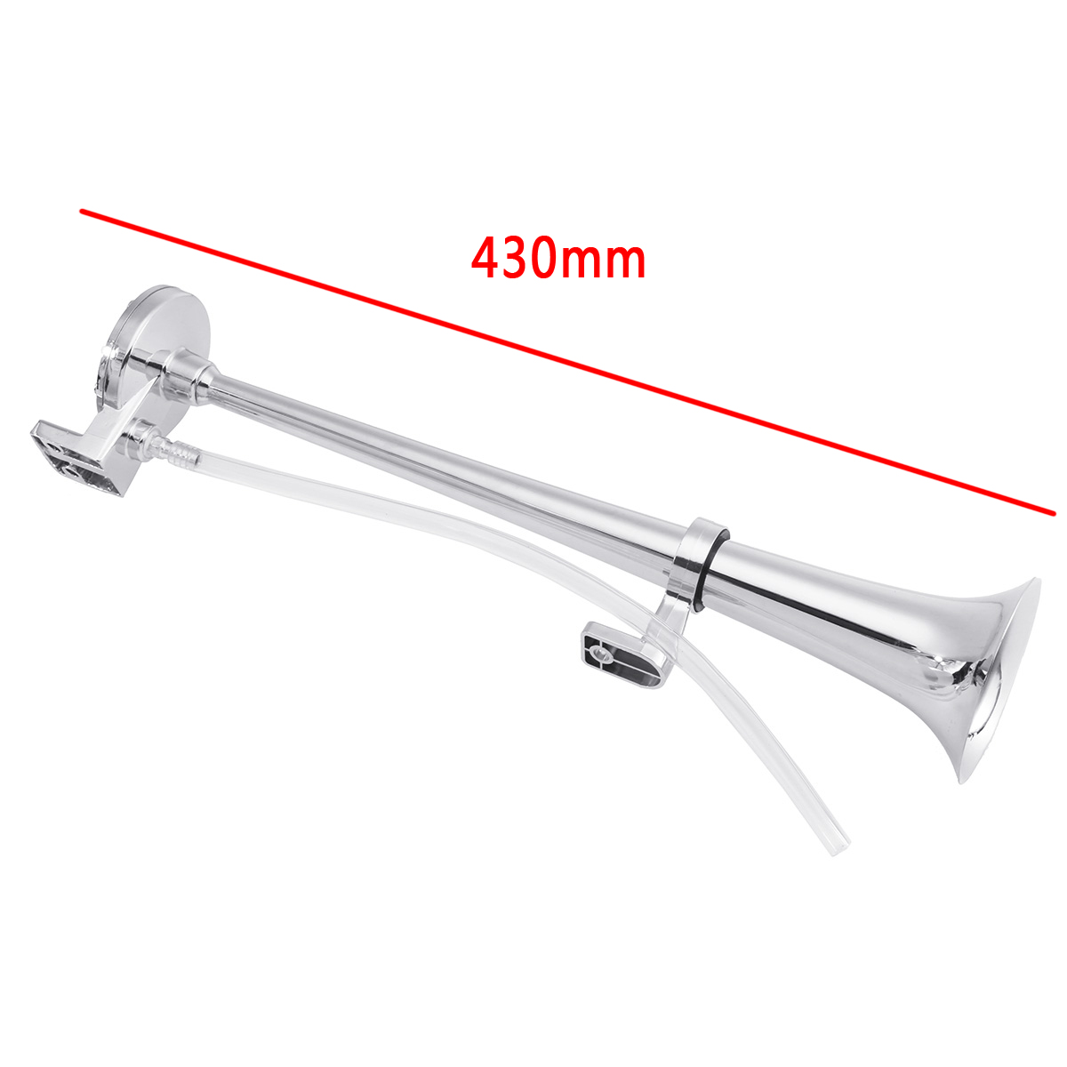 12V-178db-Trumpet-Air-Horn-With-Compressor-Super-Loud-Single-Chrome-Universal-For-Boat-Train-Car-1645659