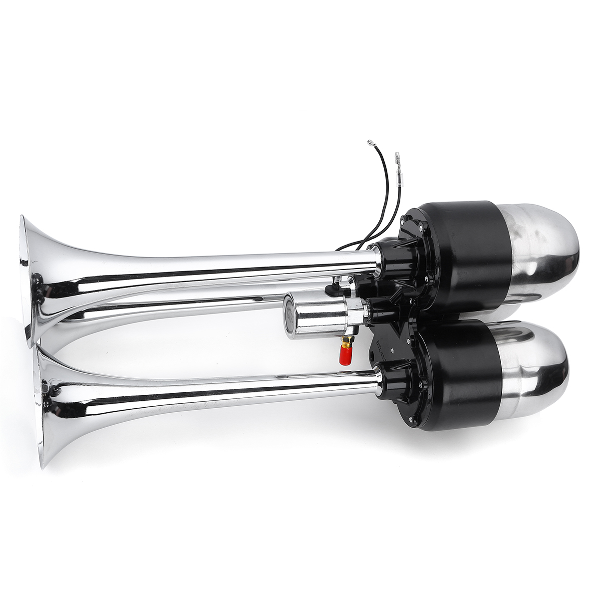 12V-24V-500DB-Universal-Triple-Trumpet-Air-Horn-Super-Loud-For-Car-Van-Boat-Silver-Truck-1747581