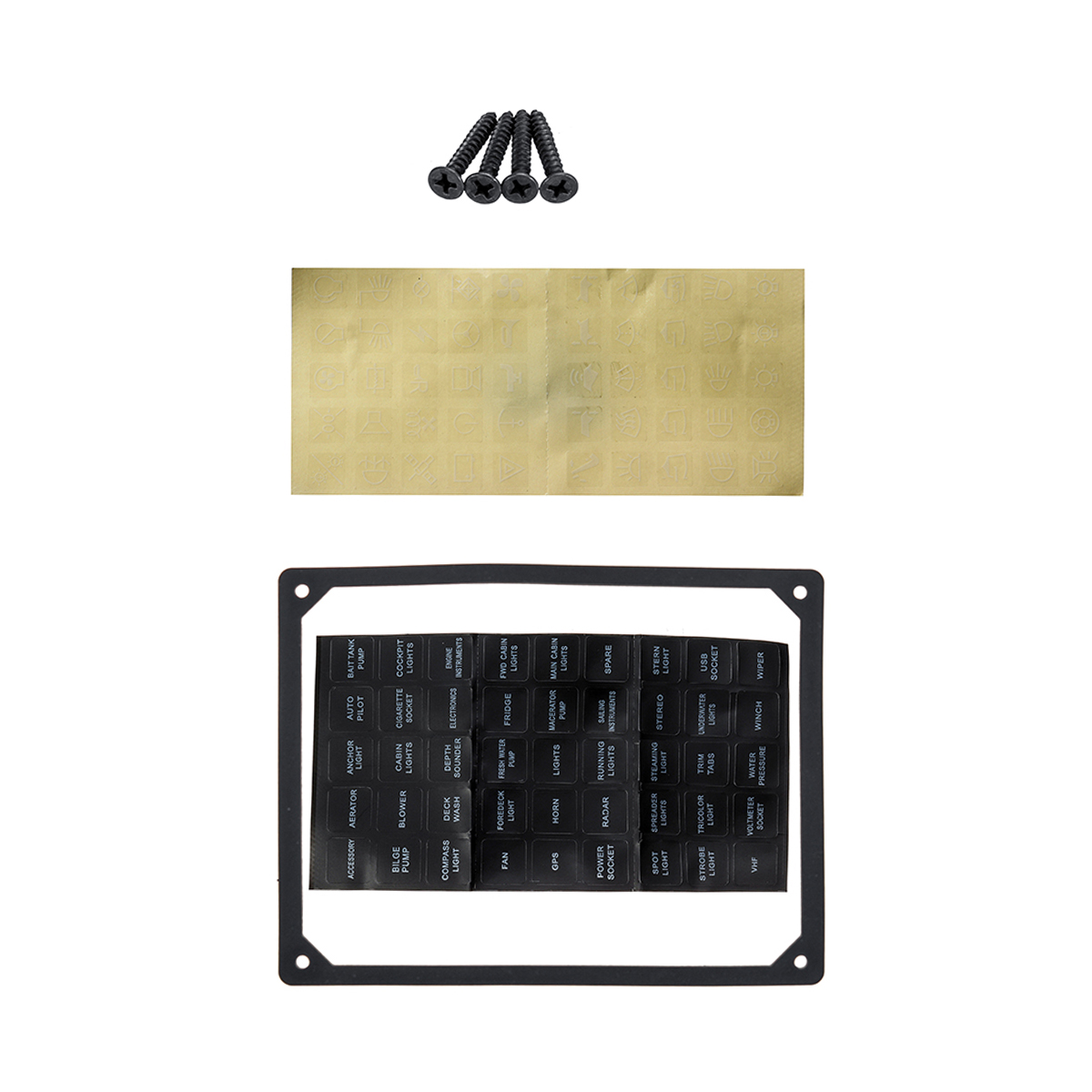 12V-24V-6-Gang-Waterproof-LED-Rocker-Switch-Panel-Voltmeter-Battery-Car-Boat-1644584