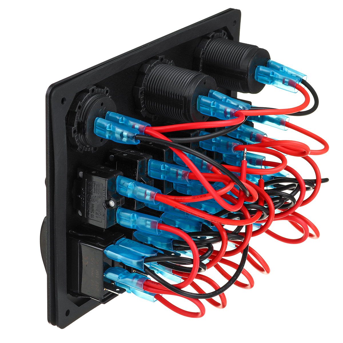 12V-24V-6-Gang-Waterproof-LED-Rocker-Switch-Panel-Voltmeter-Battery-Car-Boat-1644584