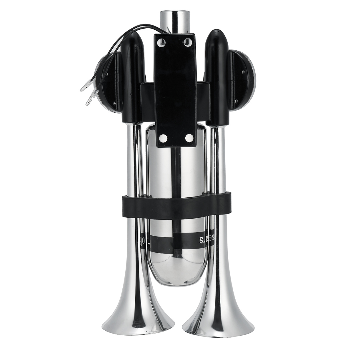 12V-24V-Dual-Air-Horn-Trumpet-With-Air-Compressor-Silver-For-Car-Van-Boat-Truck-Universal-1761933