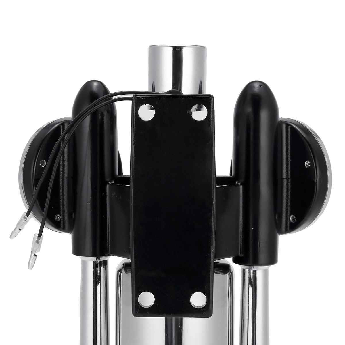 12V-24V-Dual-Air-Horn-Trumpet-With-Air-Compressor-Silver-For-Car-Van-Boat-Truck-Universal-1761933