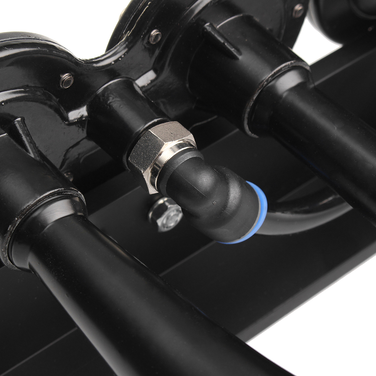 12V-Loud-149dB-Four-Trumpet-Train-Air-Horn-Metal-Black-For-Car-Truck-Boat-1450772