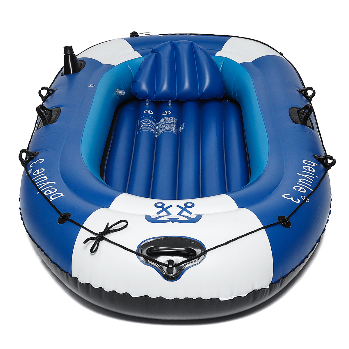 225x127cm-3-Person-Inflatable-Rowing-Boat-Bearing-210kg-PVC-Rubber-Fishing-with-Paddles-Pump-1544094