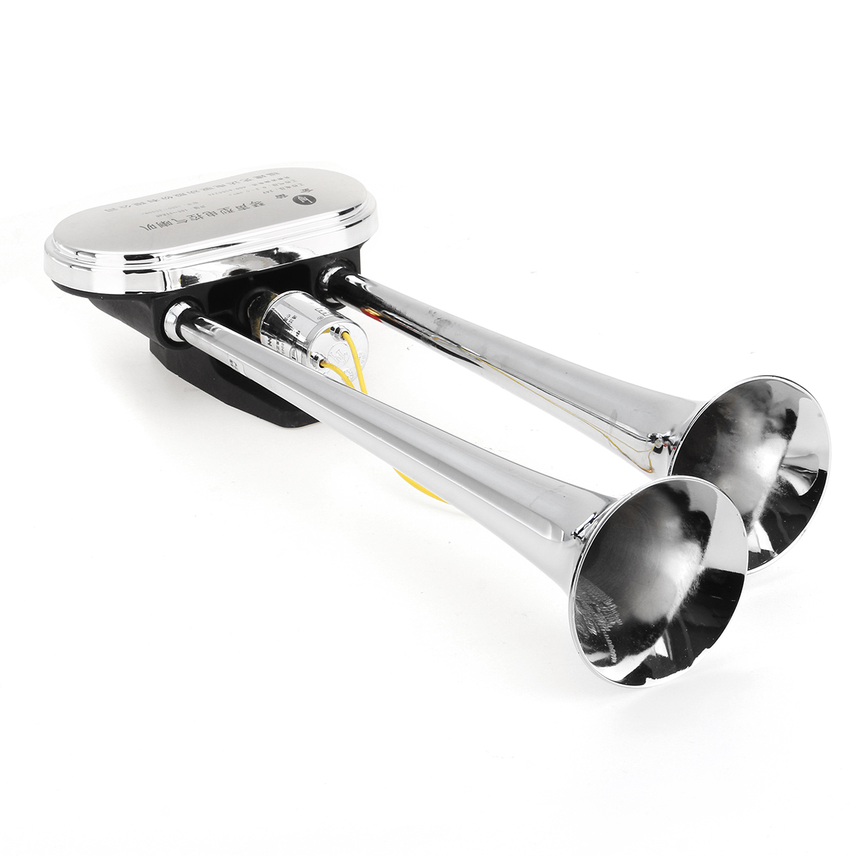24V-175DB-Dual-Trumpet-Air-Horn-Chrome-Compressor-Auto-For-Car-Truck-Train-Boat-1579321