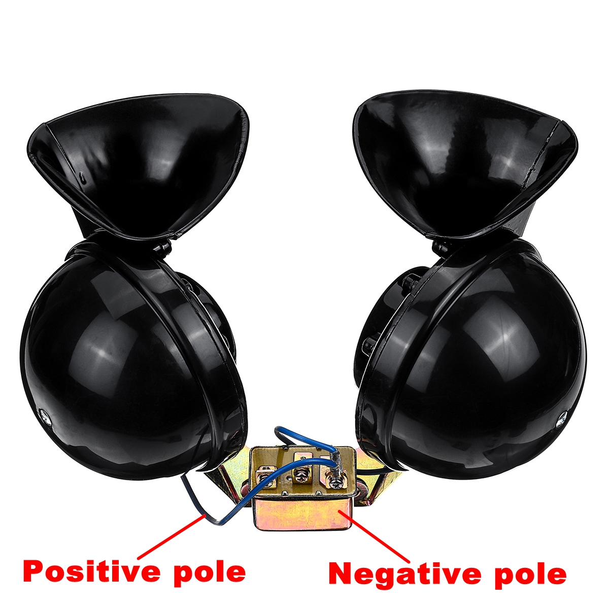 24V-350db-Black-Dual-Tone-Electric-Bull-Waterproof-Horn-Metal-Loud-Raging-Sound-Car-Truck-Boat-1567081