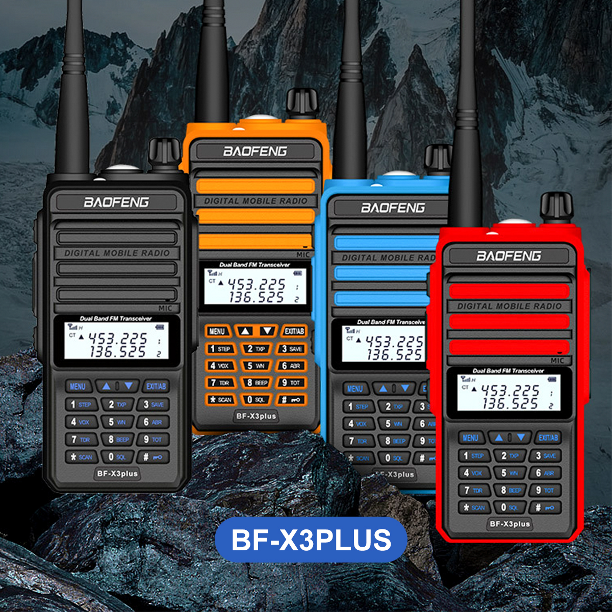 BAOFENG-F-X3plus-Three-Band-Handheld-Radio-Walkie-Talkie-18W-9500mAh-Waterproof-Dustproof-High-Power-1809622