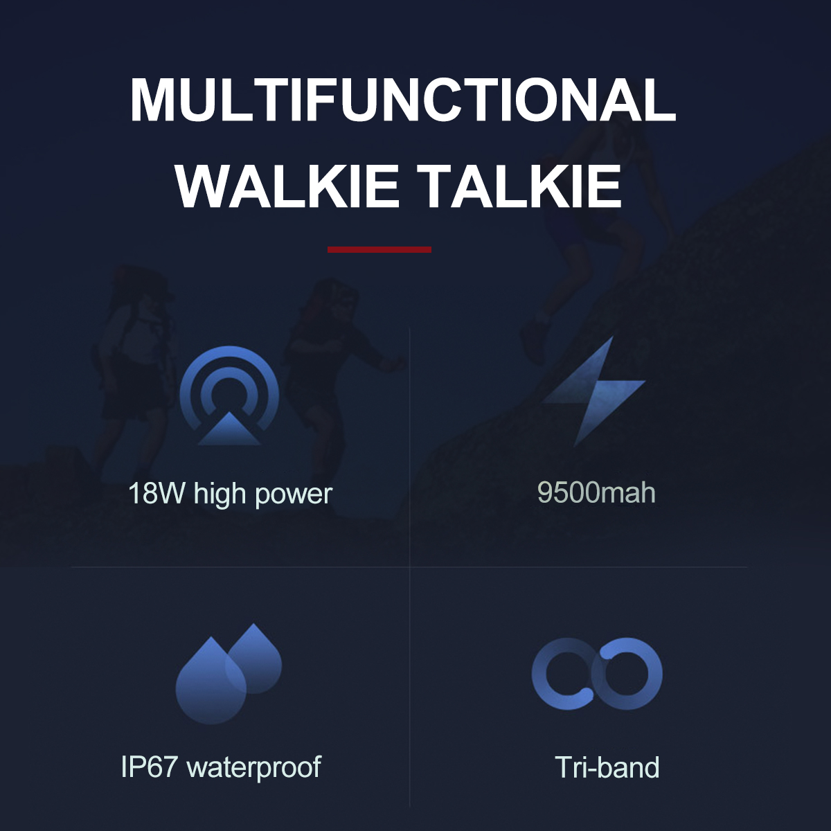 BAOFENG-F-X3plus-Three-Band-Handheld-Radio-Walkie-Talkie-18W-9500mAh-Waterproof-Dustproof-High-Power-1809622