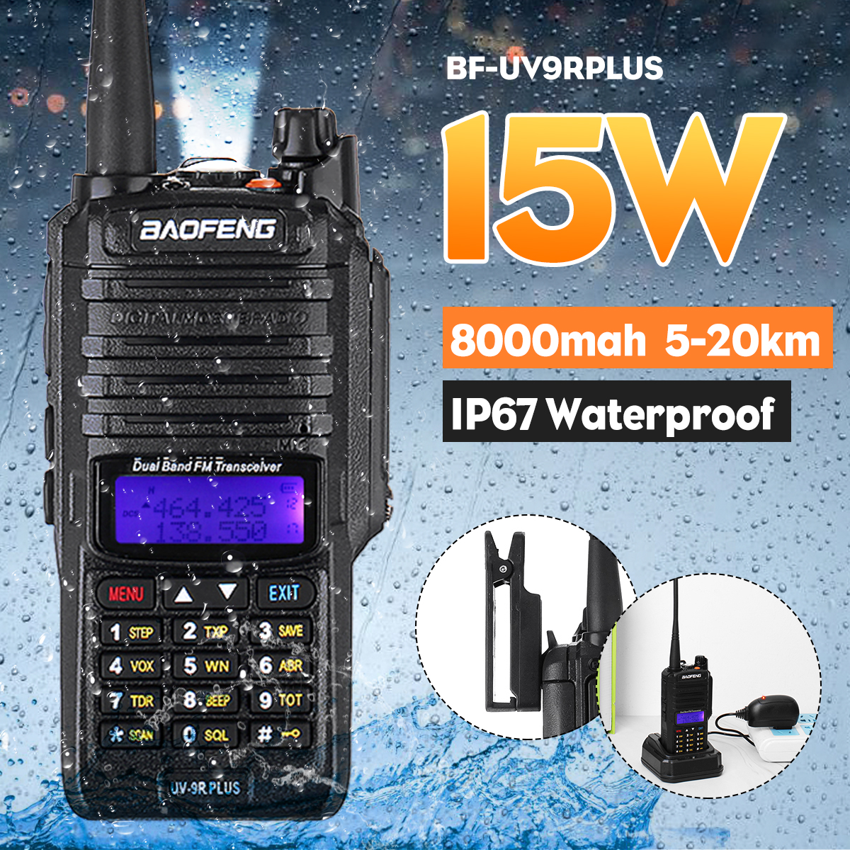 BAOFENG-UV9RPLUS-Three-Band-Radio-Handheld-Walkie-Talkie-15W-8000mAh-High-Power-Long-Range-1809631
