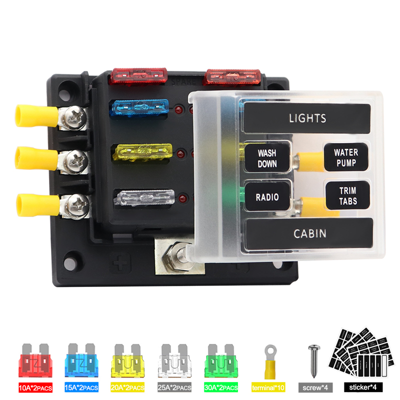 Car-Boat-Fuse-Block-6-Way-LED-Fuse-Junction-Box-Blade-Fuse-Terminal-Box-12V24V-1789208