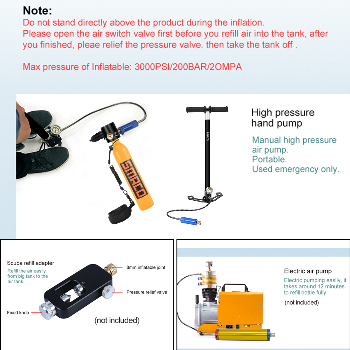 SMACO-S300-i-Set-500ML-Oxygen-Cylinder-Diving-Equipment-Set-Multicolor-1666752