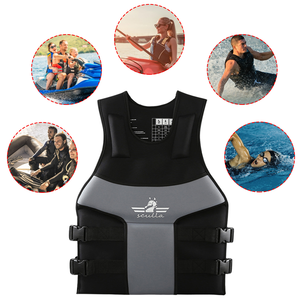 Swimming-Buoyancy-Aid-Life-Jacket-Vest-Adult-Kids-Boating-XSSMLXL2XL3XL-1525953