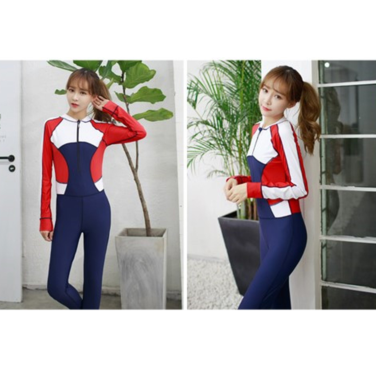 Women-Diving-Jacket-Set-Suit-With-Zipper-Snorkeling-Wetsuit-Watersport-Sunscreen-Swimming-Jumpsuit-S-1625037