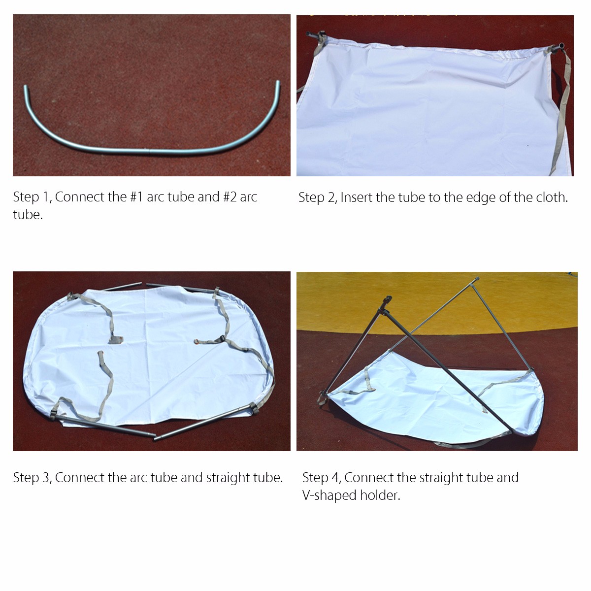 2-Bow-Anti-UV-472quot-H-45quot---63-W-Boat-Top-Cover-Canopy-Shade-Metal-Tube-1505722