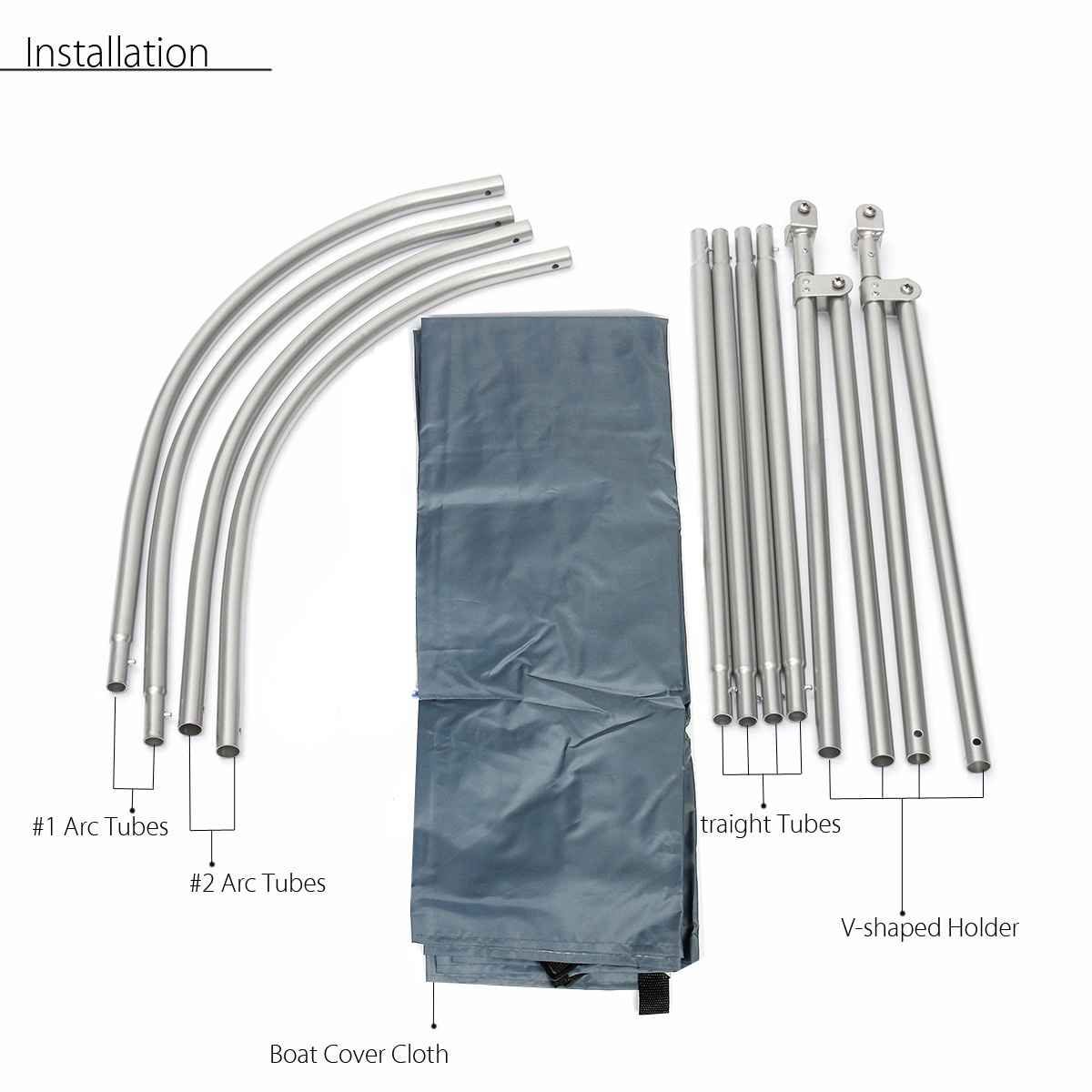 2-Bow-Anti-UV-472quot-H-45quot---63-W-Boat-Top-Cover-Canopy-Shade-Metal-Tube-1505722