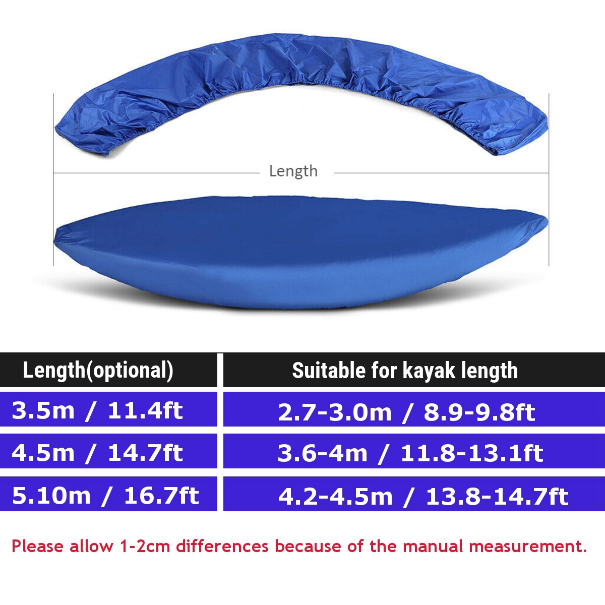 Durable-Kayak-Cover-Canoe-Boat-Dust-Waterproof-Shield-UV-Resistant-Multisize-1702517