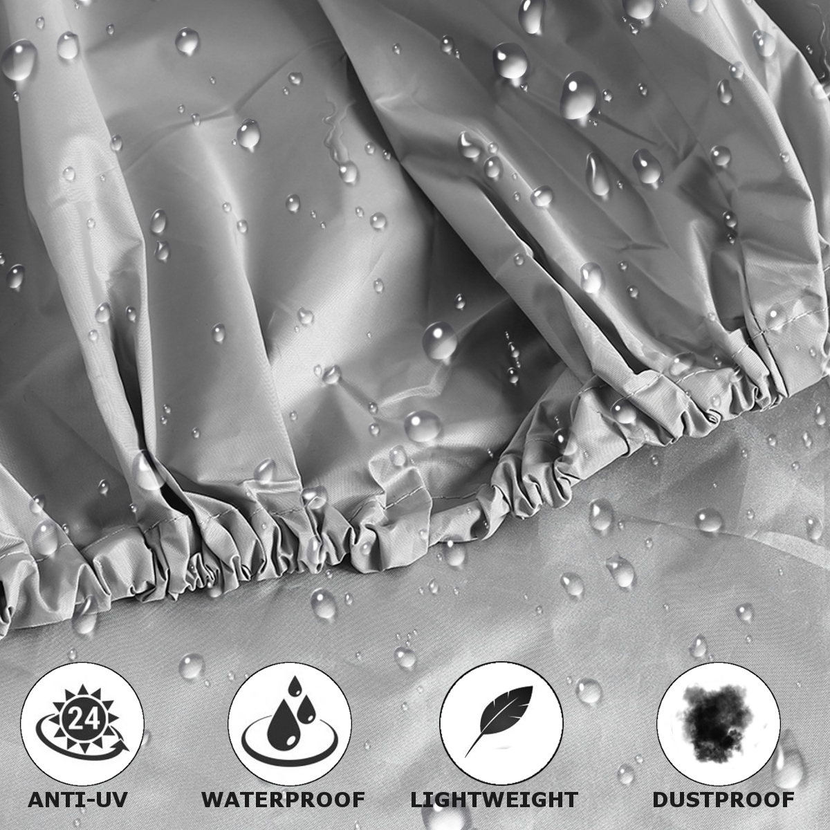 Kayak-Cover-with-Adjustable-Bottom-Straps-UV-Resistant-Dust-Shield-Silver-For-Hydra-Creek-1703174