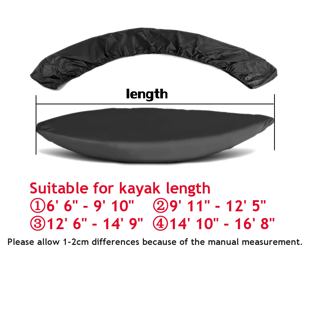 Kayak-Cover-with-Adjustable-Bottom-Straps-UV-Resistant-Dust-Storage-Shield-Black-For-Hydra-Creek-1703206