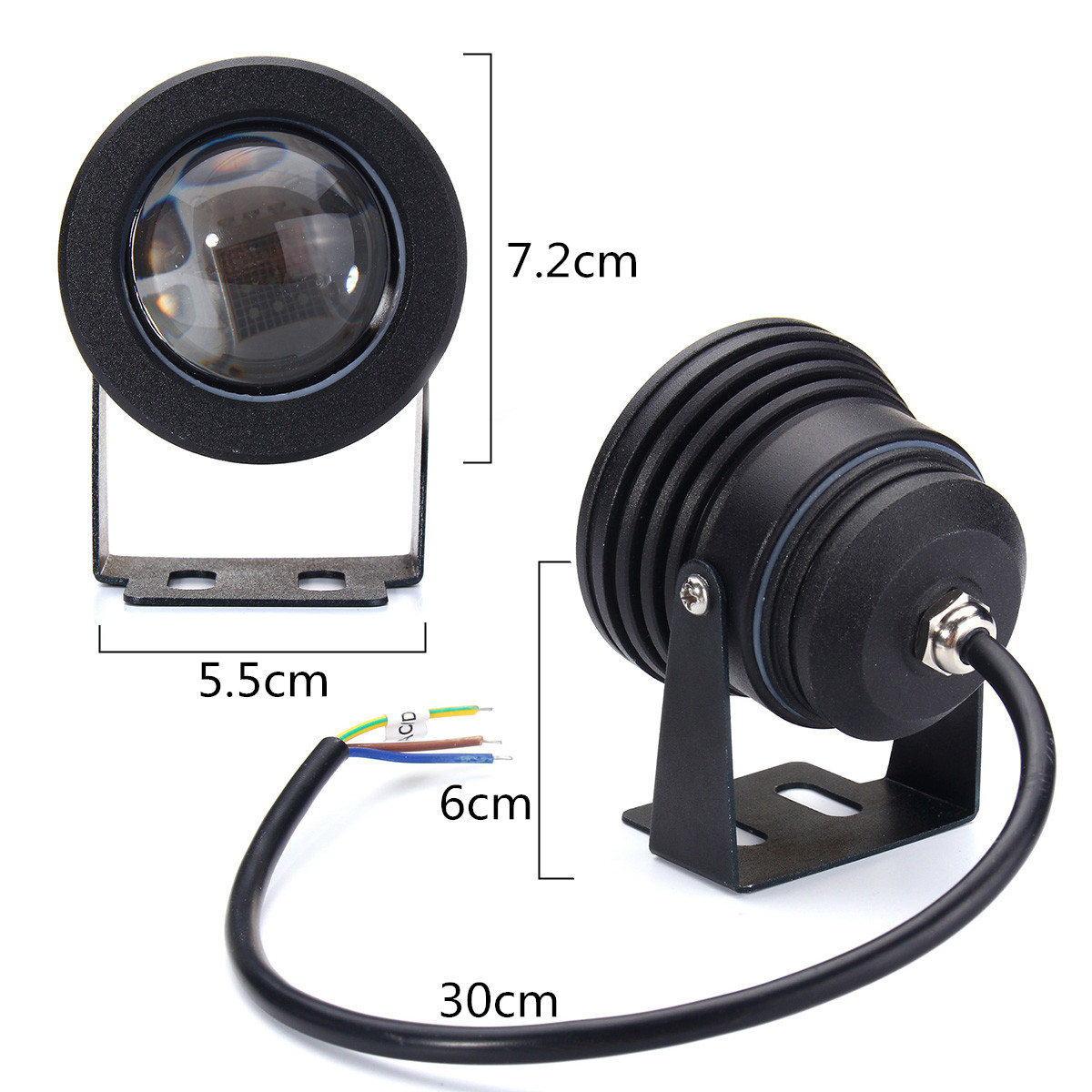 10W-Marine-Yacht-RV-Courtesy-Lamp-Underwater-Light-Blue-LED-Floodlight-IP68-1422278