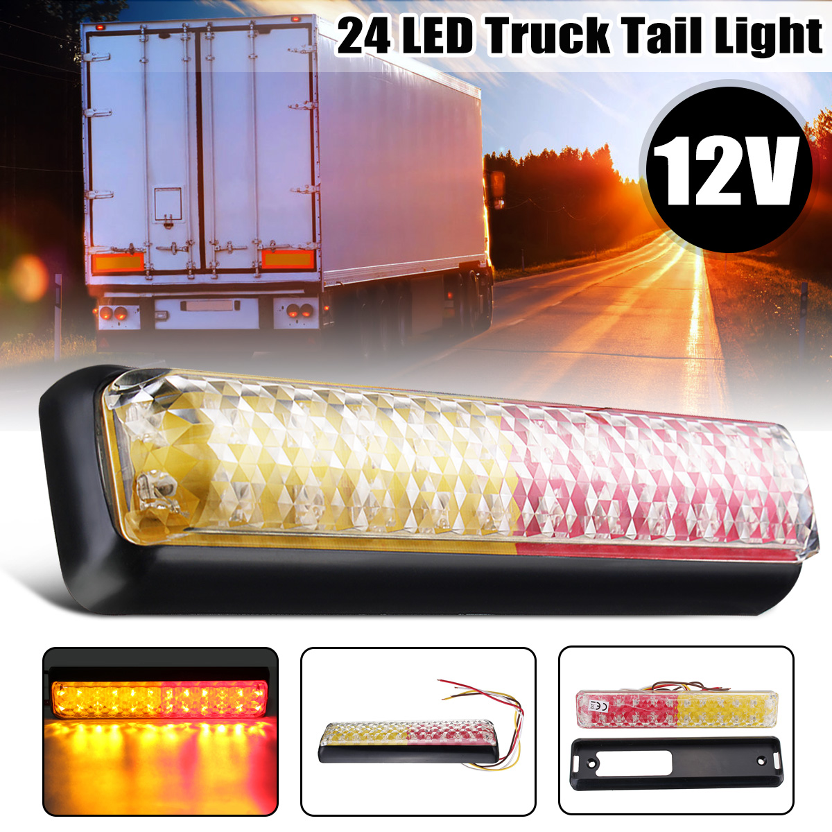 1224V-24-LED-Tail-Light-Ute-Trailer-Caravan-Truck-Boat-Stop-Indicator-1220785