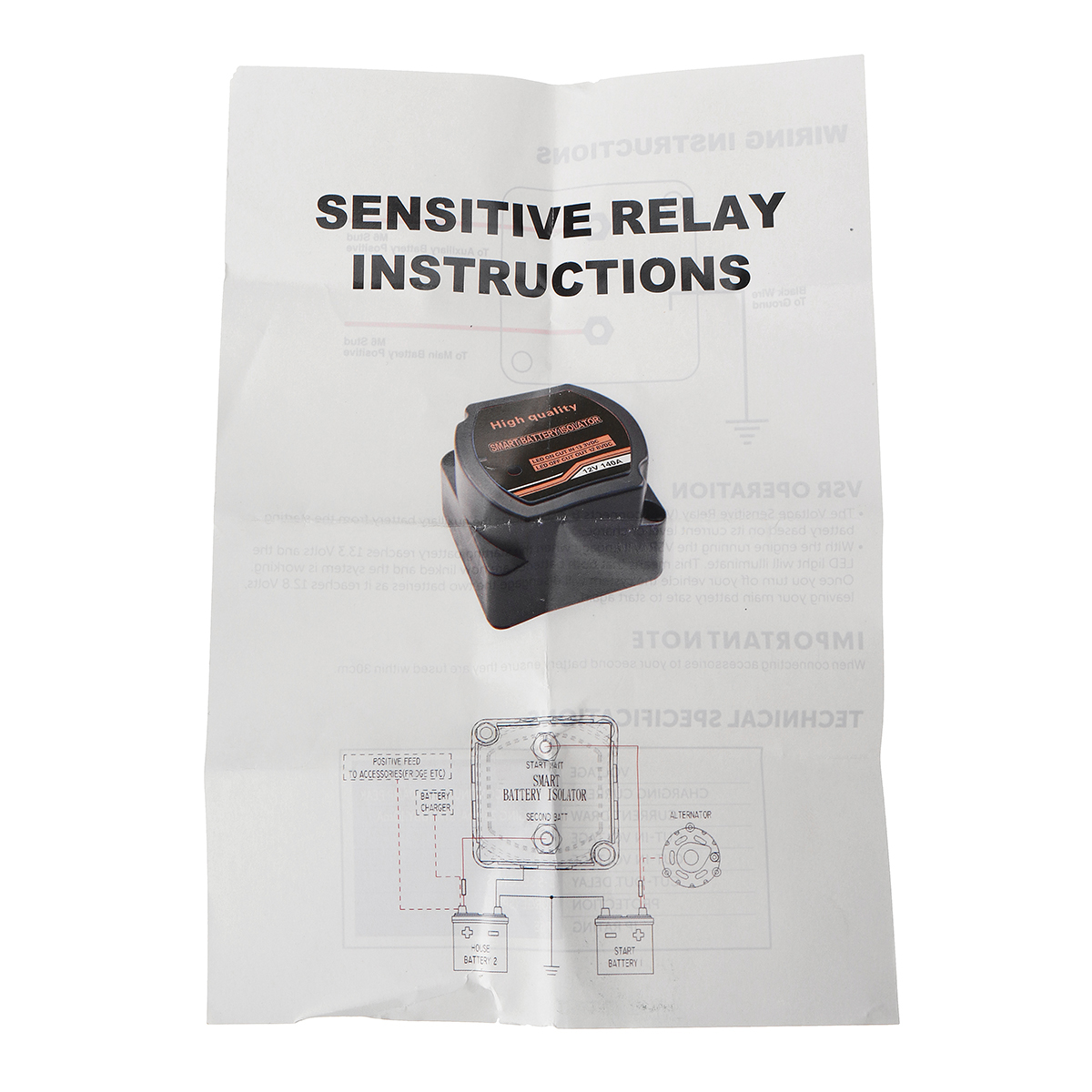 12V-140A-Split-Charge-Relay-Voltage-Sensitive-Campers-Campervan-VSR-1827962