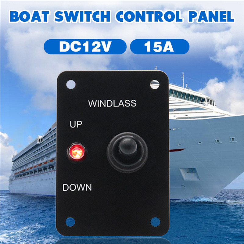 12V-15A-3-Pin-Toggle-Switch-Panel-OnOffOn-Up-Down-Momentary-For-Boat-Marine-Windlass-Winch-1532754