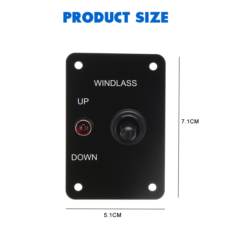 12V-15A-3-Pin-Toggle-Switch-Panel-OnOffOn-Up-Down-Momentary-For-Boat-Marine-Windlass-Winch-1532754