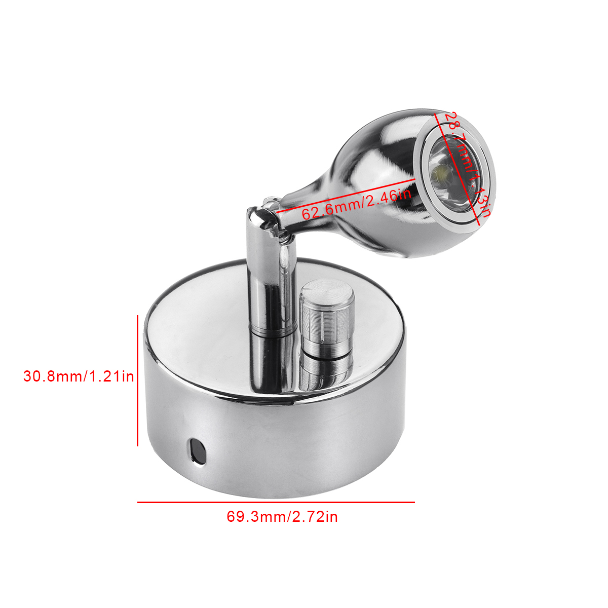 12V-1W-Dimming-Wall-Lamp-LED-Reading-Spot-Light-RV-Boat-Caravan-Motorhome-Bedside-1556697