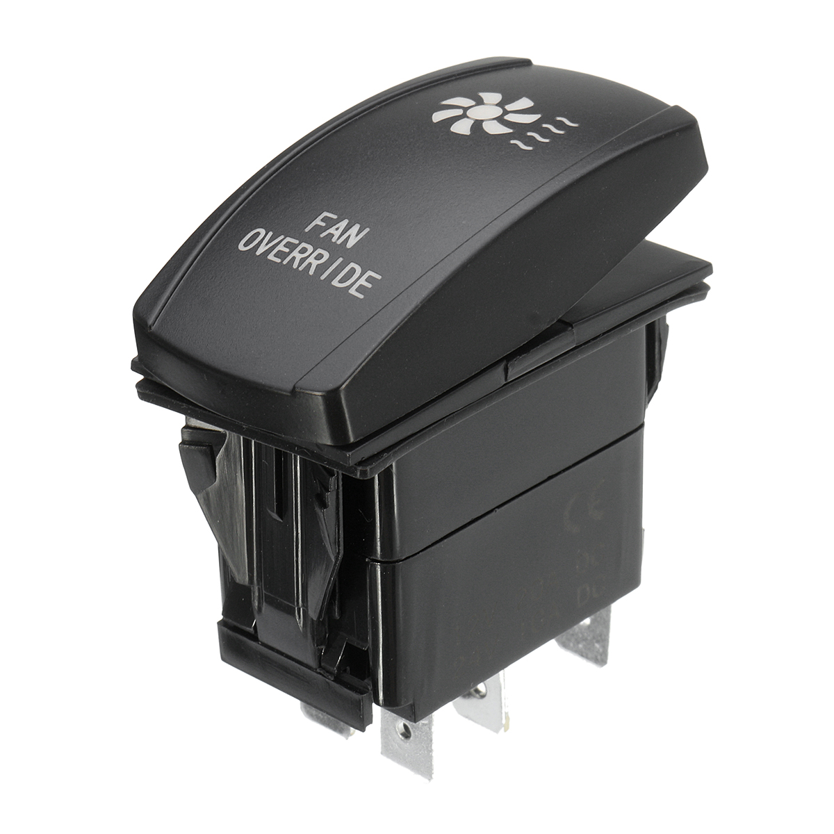 12V-20A-5-Pin-Rocker-Switch-FAN-OVERRIDE-ONOFF-Waterproof-Laser-LED-Push-Button-1703413