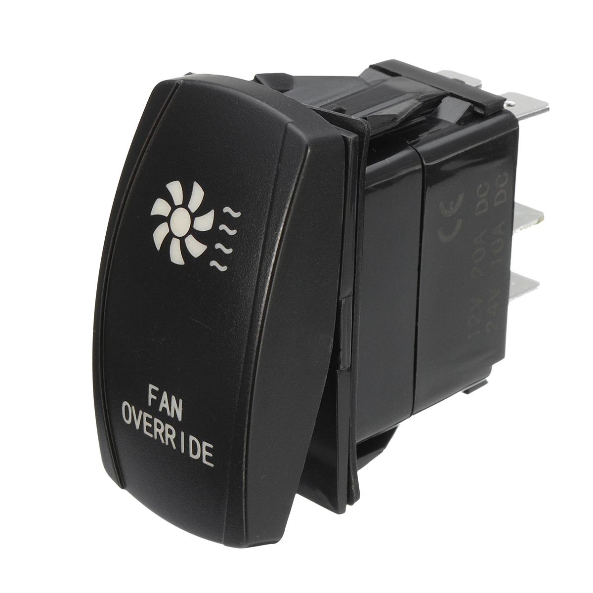12V-20A-5-Pin-Rocker-Switch-FAN-OVERRIDE-ONOFF-Waterproof-Laser-LED-Push-Button-1703413