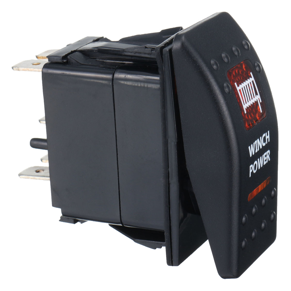 12V-20A-Marine-5-Pin-Rocker-Switch-Orange-LED-SPST-ON-OFF-Light-Bar-Waterproof-1422279