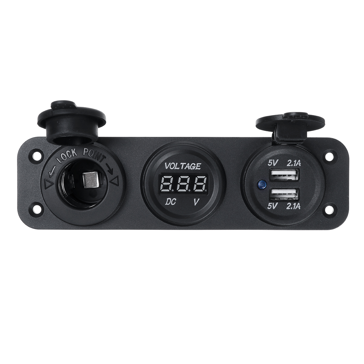 12V-2121A-Blue-LED-Rocker-Switch-Panel-Dual-USB-Charger-Power-Socket-Voltmeter-Voltage-Display-For-C-1761906