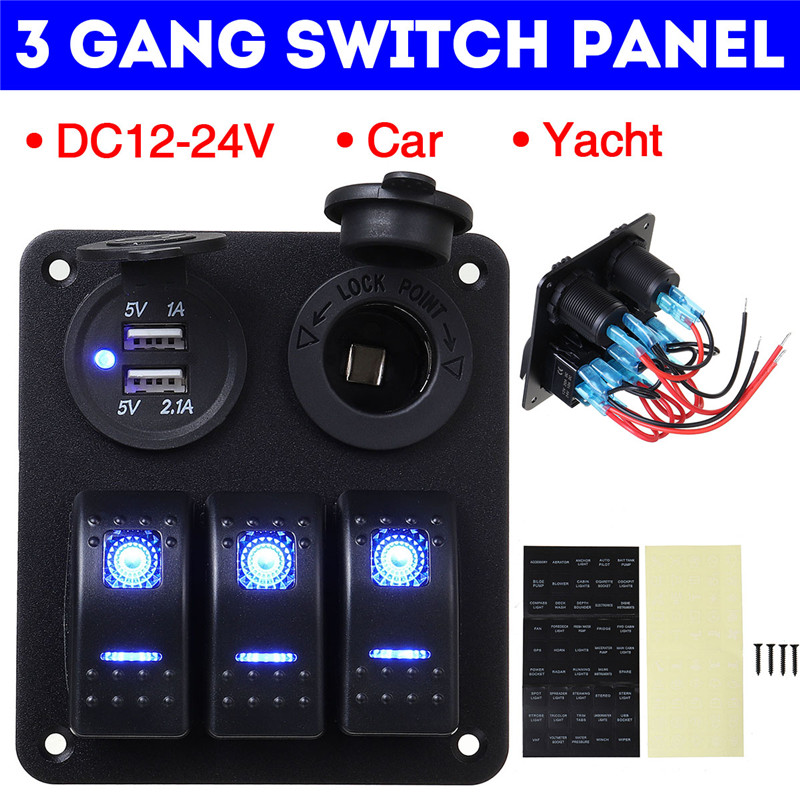 12V-24V-21A1A-3-Gang-Rocker-Switch-Panel-ON-OFF-Socket-Dual-USB-For-Car-Marine-Boat-RV-1633390