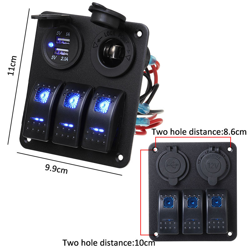12V-24V-21A1A-3-Gang-Rocker-Switch-Panel-ON-OFF-Socket-Dual-USB-For-Car-Marine-Boat-RV-1633390