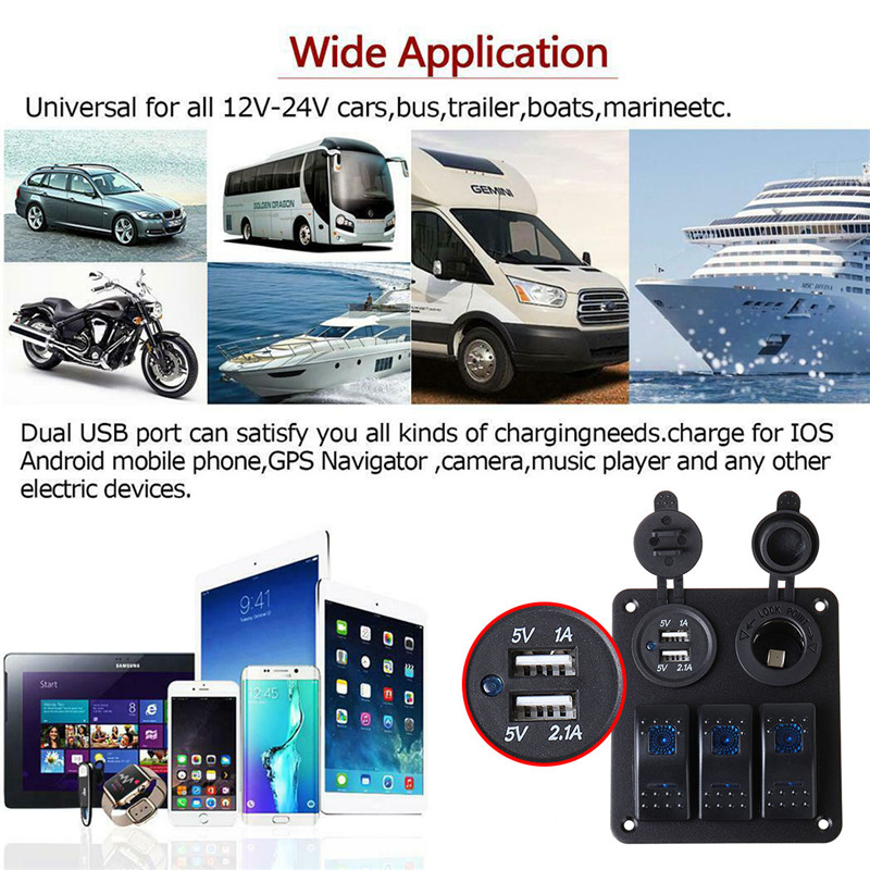 12V-24V-21A1A-3-Gang-Rocker-Switch-Panel-ON-OFF-Socket-Dual-USB-For-Car-Marine-Boat-RV-1633390