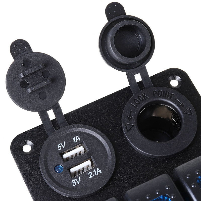 12V-24V-21A1A-3-Gang-Rocker-Switch-Panel-ON-OFF-Socket-Dual-USB-For-Car-Marine-Boat-RV-1633390