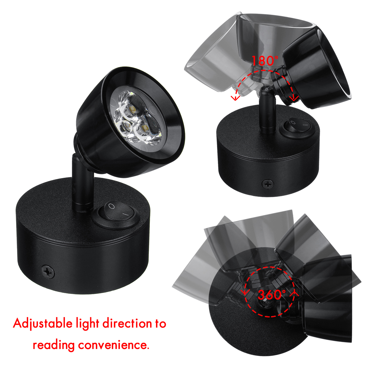 12V-24V-3W-LED-Spot-Reading-Lights-Bedside-Laptop-Lamp-For-CaravanRV-Boat-Adjustable-1609853