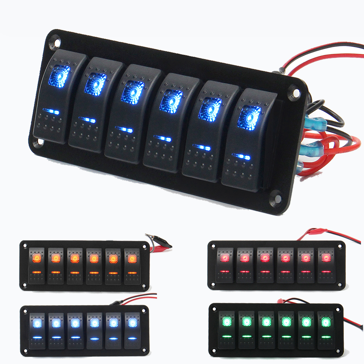12V-24V-6-Gang-Dual-LED-Light-Bar-Caravan-Marine-Boat-RV-Rocker-Switch-Panel-1226476