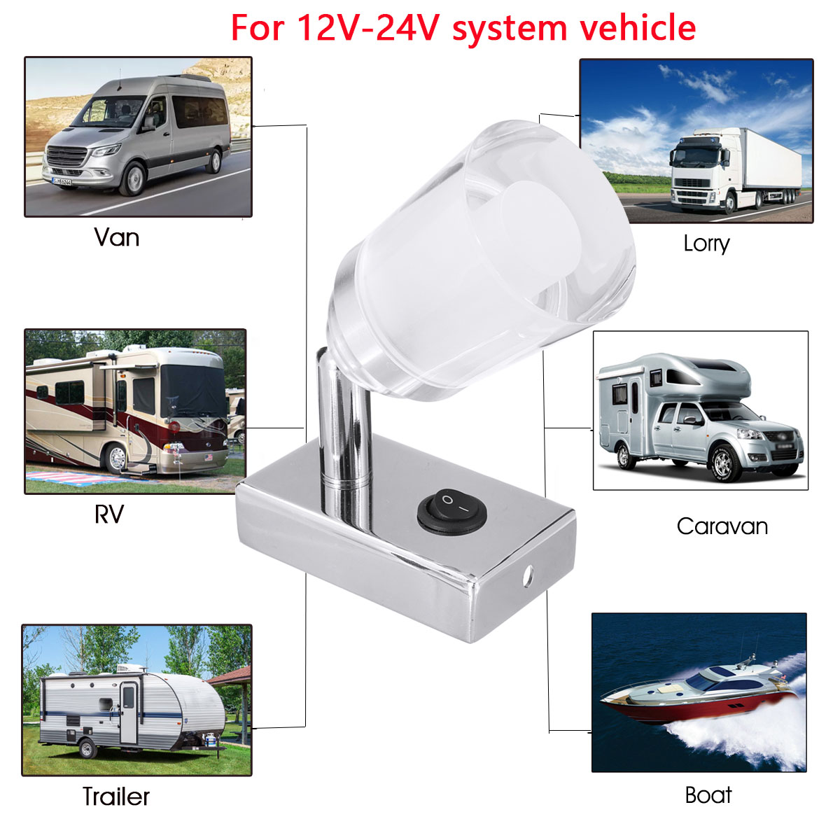 12V-24V-Button-Control-LED-Reading-Spot-Light-Swivel-Bedside-Wall-Lamp-RV-Boat-Marine-1631314
