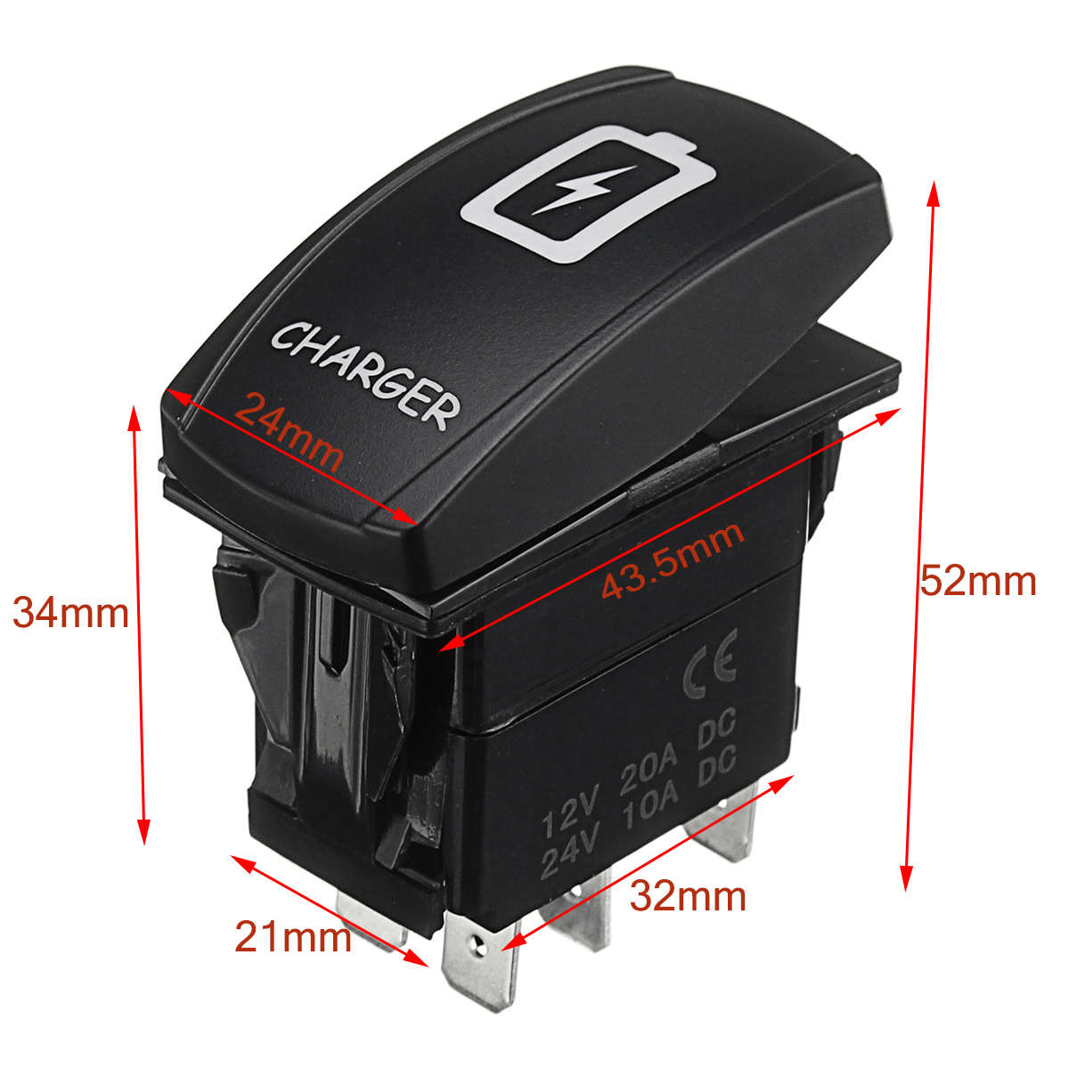 12V-24V-Dash-ON-OFF-Rocker-Switch-Blue-Red-Dual-LED-Light-Car-Marine-1761477