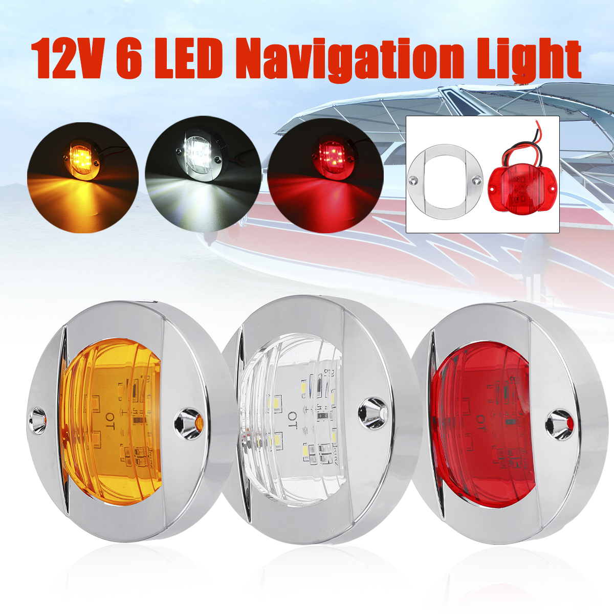 12V-6-LED-Round-Lights-Chrome-Transom-Mount-For-Marine-Boat-Yacht-Stern-Navigation-1633337