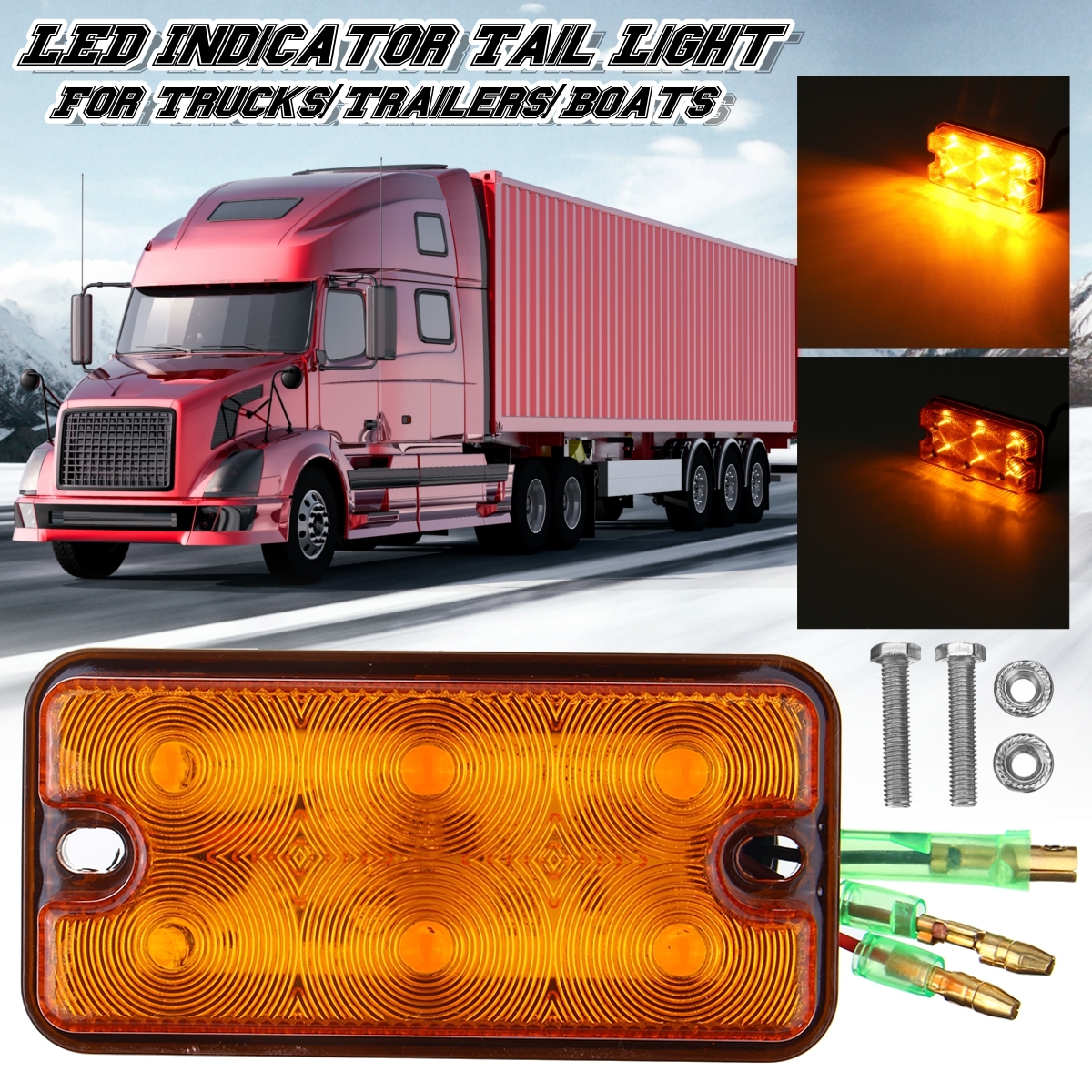 12V-80V-6-LED-Indicator-Amber-Stop-Rear-Tail-Lights-For-Boat-Truck-Trailer-1476994