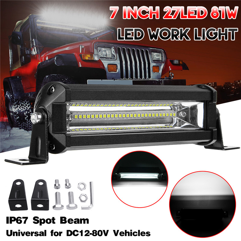 12V-80V-7Inch13Inch19Inch-4860Lm8100Lm14580Lm-Slim-Single-Row-Spot-Beam-LED-Work-Light-Bar-Off-Road--1633564
