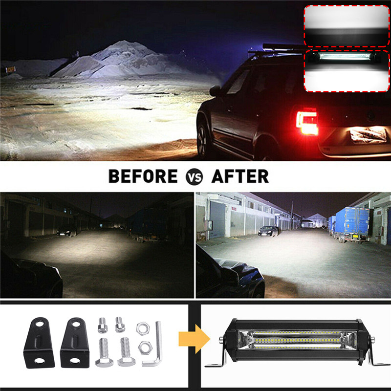 12V-80V-7Inch13Inch19Inch-4860Lm8100Lm14580Lm-Slim-Single-Row-Spot-Beam-LED-Work-Light-Bar-Off-Road--1633564
