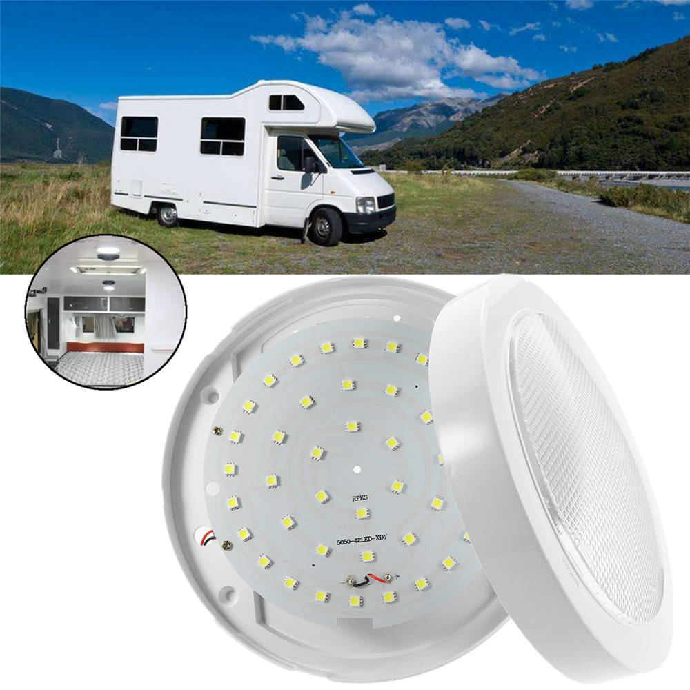 12V-9W-6500K-LED-Ceiling-Light-For-CaravanMotorhomeTrailerBoatLorry-1449963