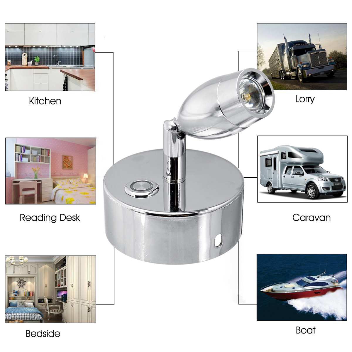 12V-Dimming-LED-Reading-Spot-Light-RV-Boat-Caravan-Motorhome-Bedside-Wall-Lamp-1556632