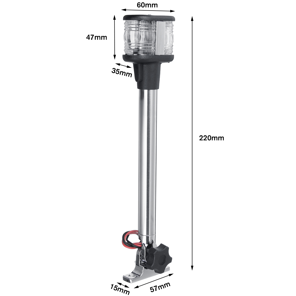 12V-Fold-Down-Marine-Boat-Yacht-Navigation-Light-Stern-Anchor-Pole-Lamp-Stainless-Steel-304-1544733