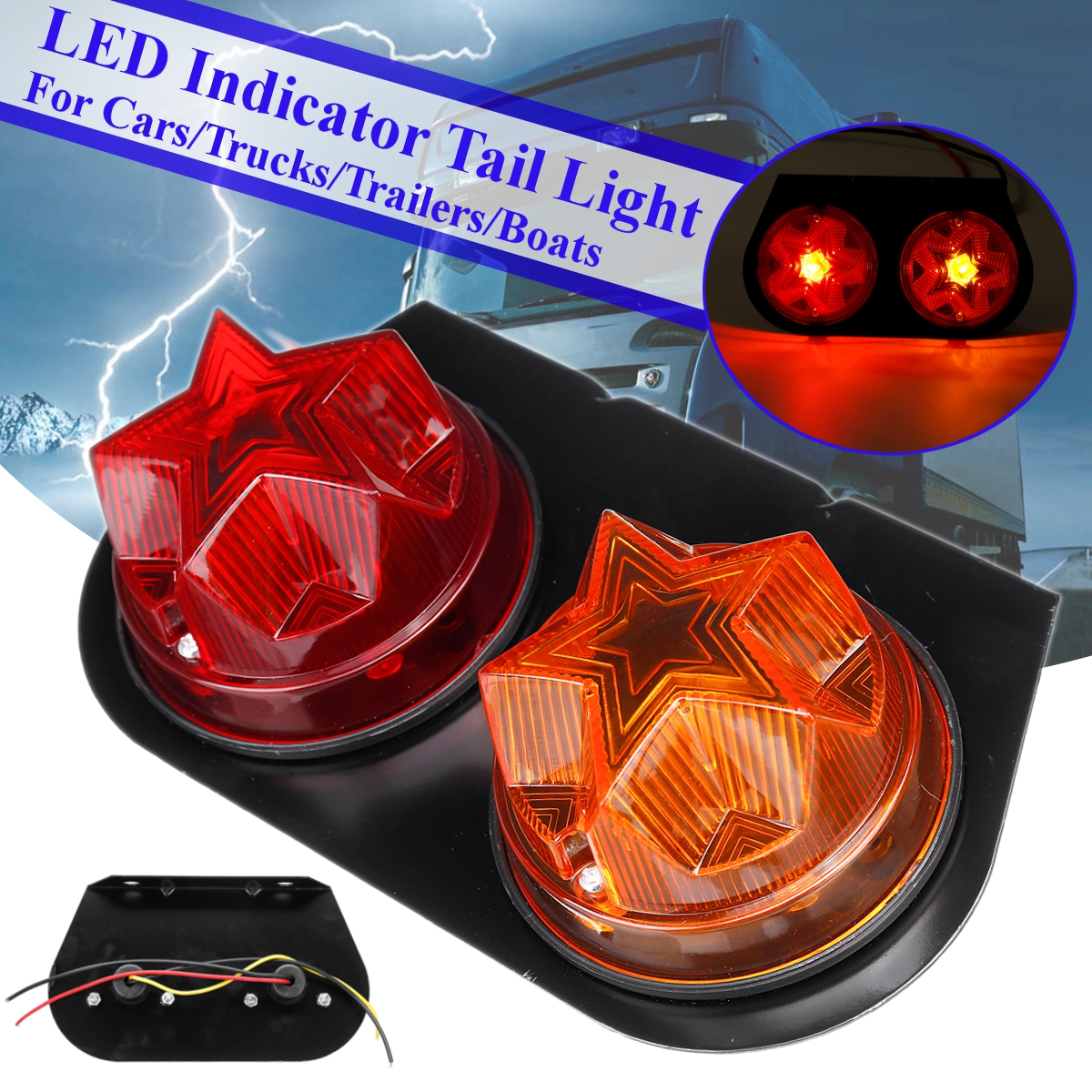 12V-LED-Indicator-Stop-Rear-Tail-Lights-Dual-Color-For-Boat-Car-Truck-Trailer-1454160