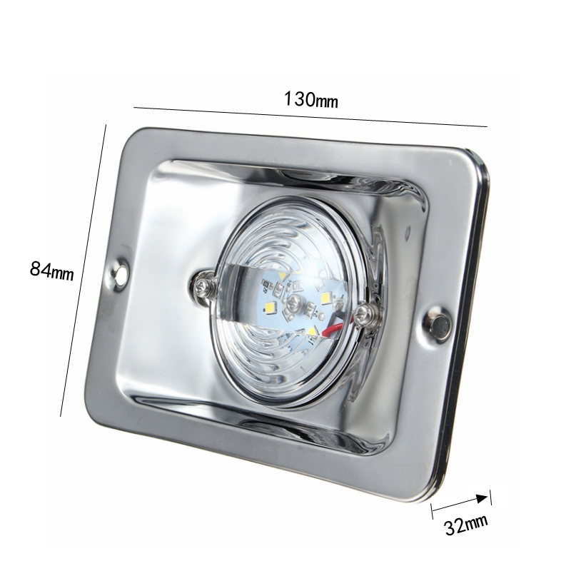12V-LED-Waterproof-Anchor-Stern-Light-Embedded-Marine-Boat-White-Stainless-Steel-1452237