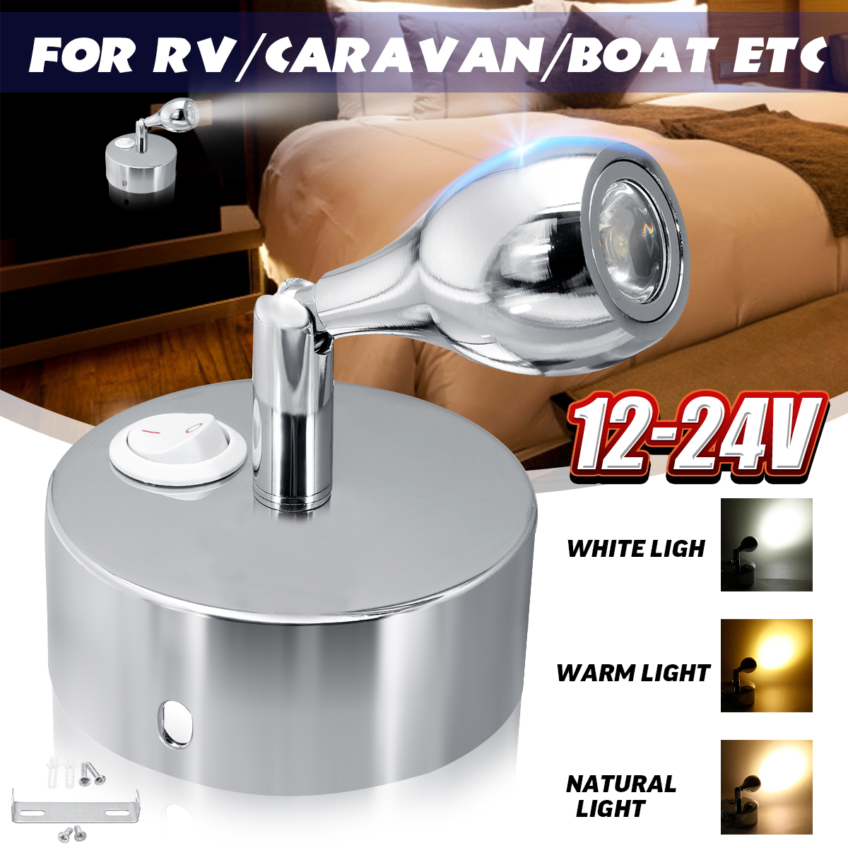 12V-Reading-Light-Interior-LED-Marine-RV-Fixture-Boat-Camper-Spotlight-Wall-Lamp-1637212